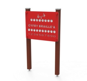 Tablica Braille'a - drewno